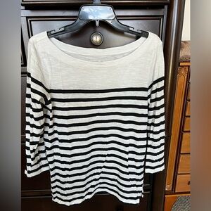 LOFT Boatneck 3/4 Sleeve Top Sz M